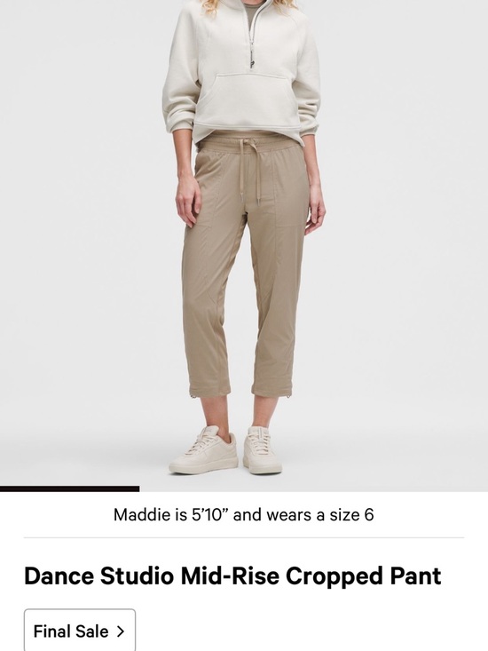 lululemon athletica Pants - Lululemon Pant  women’s dance studio mid-Rise Cropped pant  in Light tan size 14